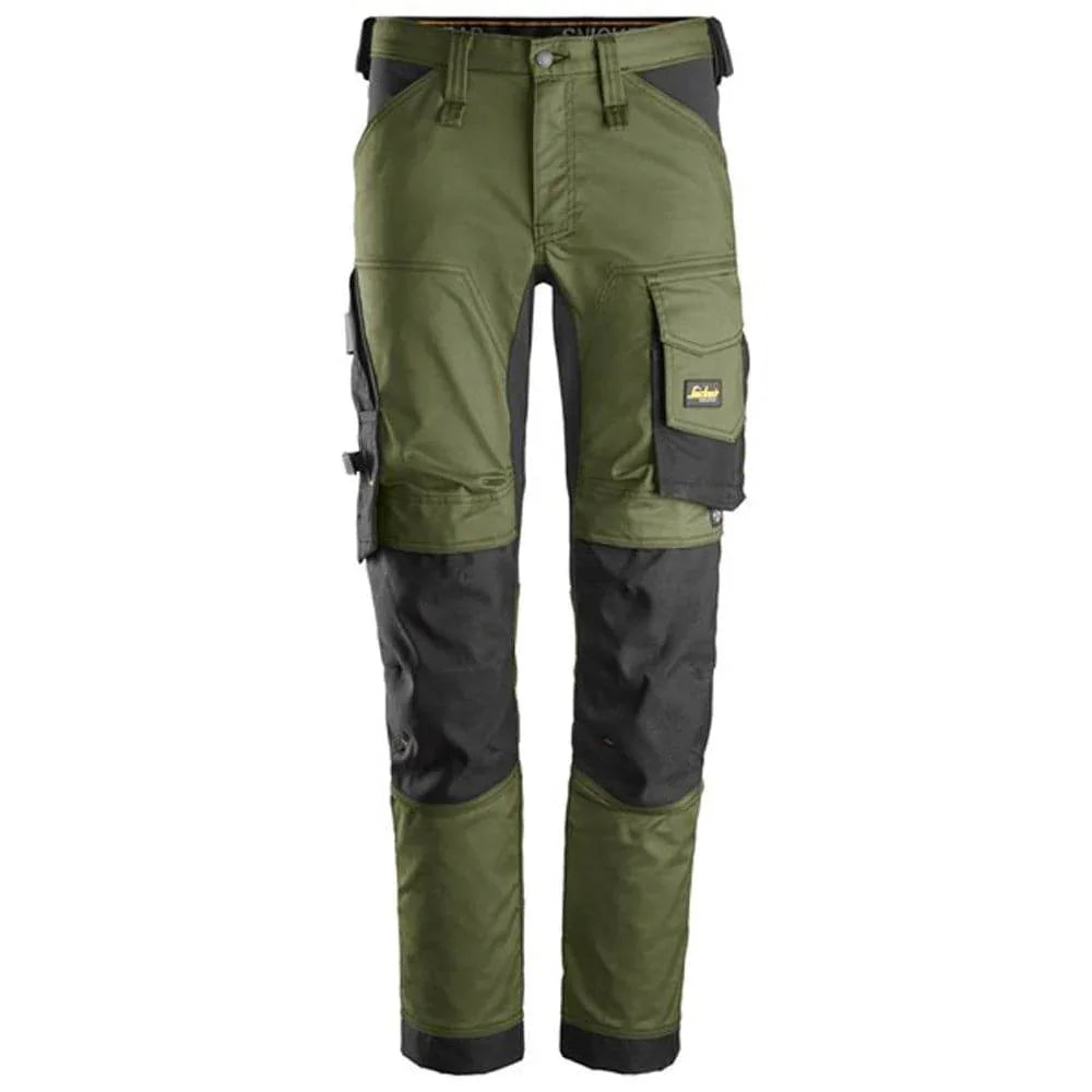 Snickers 6341 AllroundWork, Stretch Trousers Khaki Green