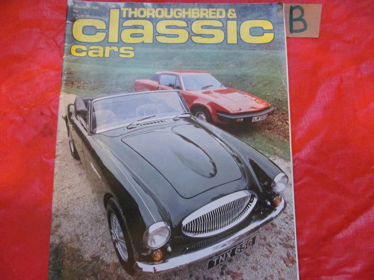 THOROUGHBRED & CLASSIC MAGAZINE January 1979 NEC-ASTON DBR4-TR7-AC ACE-AUBURN