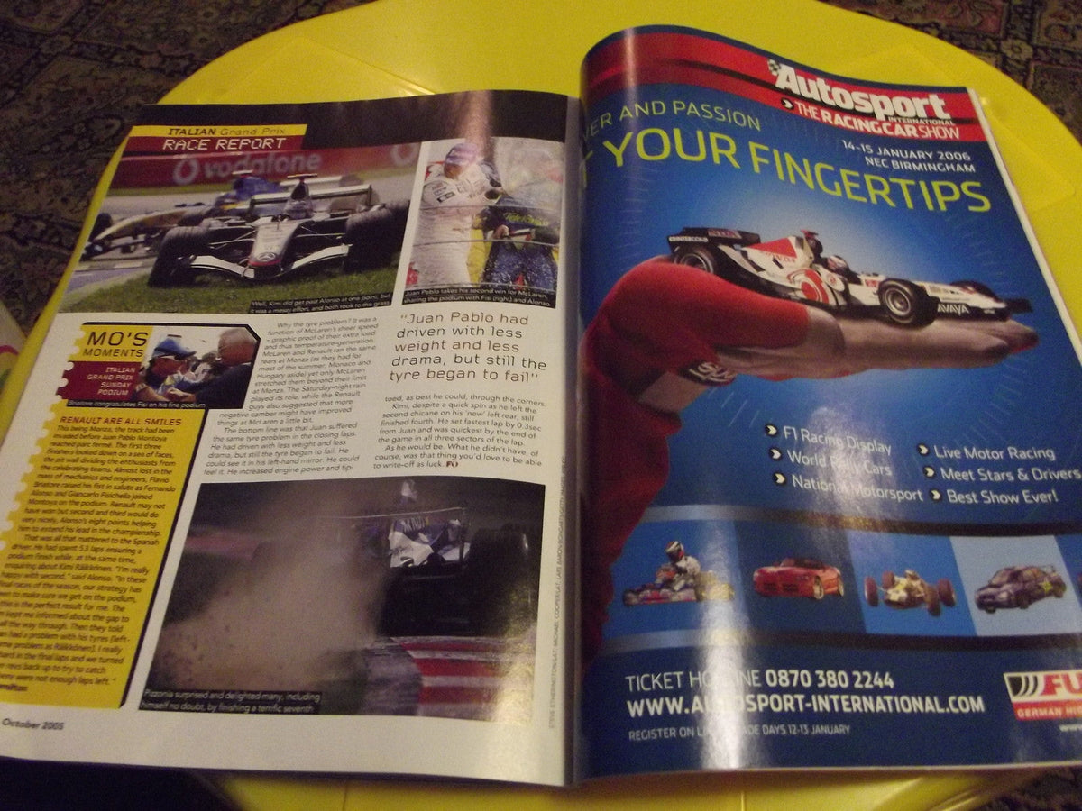 F1 RACING MAGAZINE OCTOBER 2005 #c3