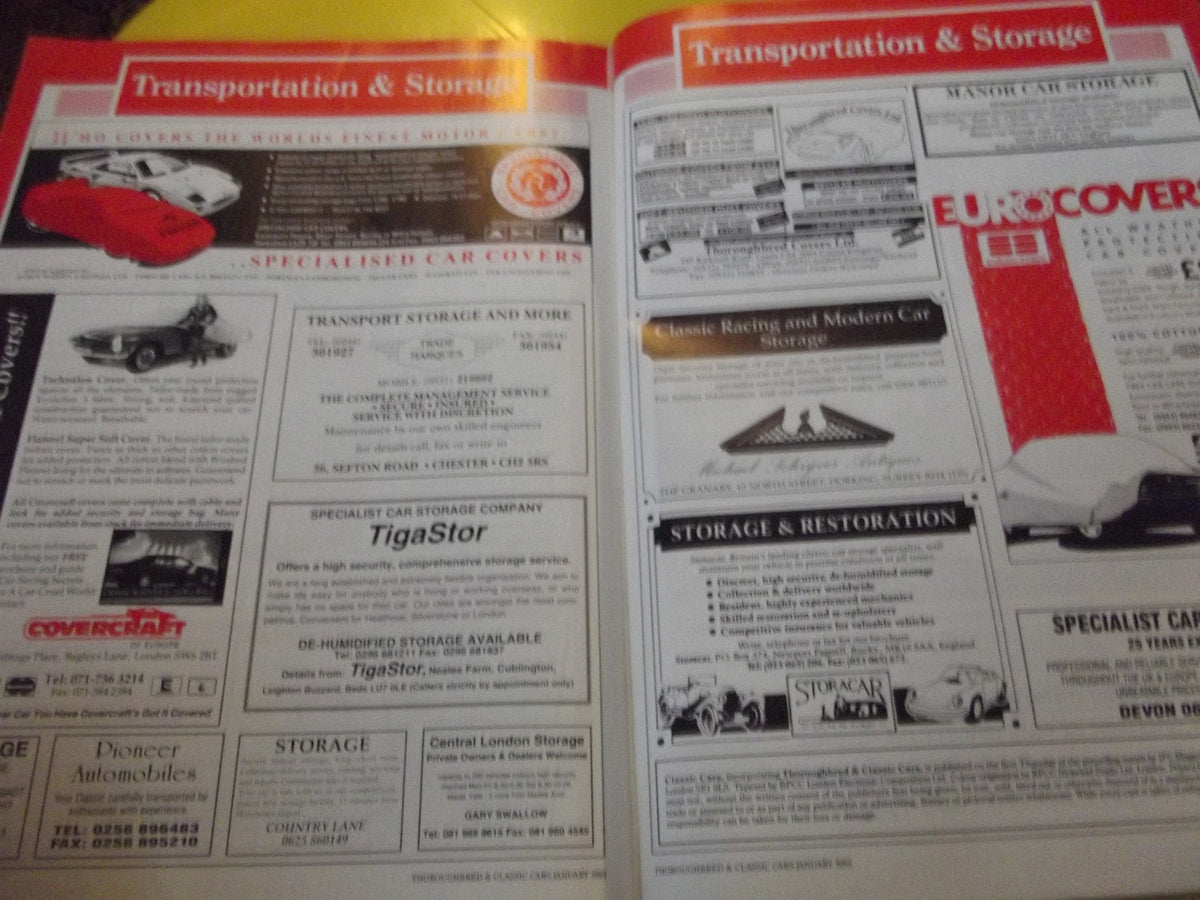 CLASSIC CARS MAGAZINE JANUARY 1993 #c3