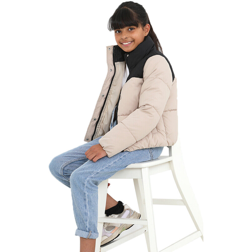 Kids Girls Thailand Contrast Padded Puffer Jacket