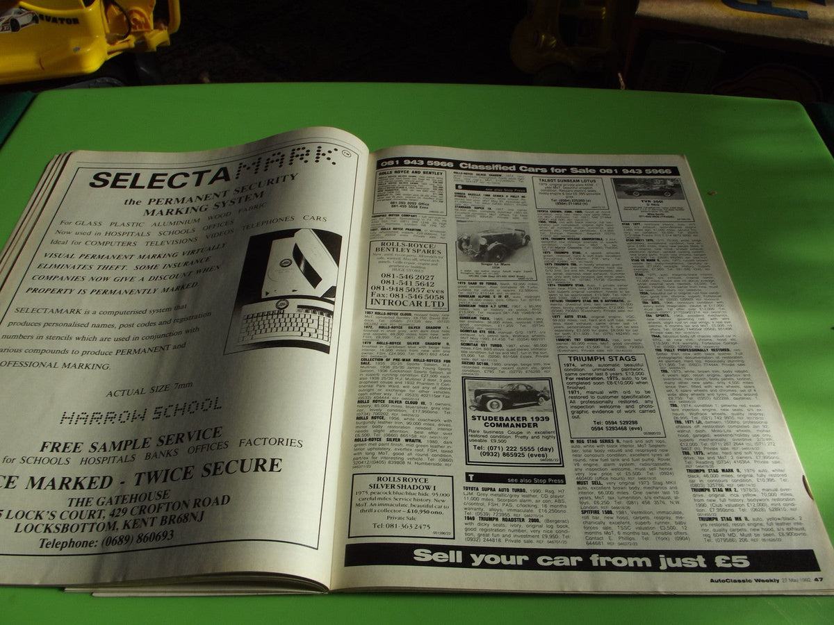 AUTO CLASSIC WEEKLY MAGAZINE MAY 1992 #c3
