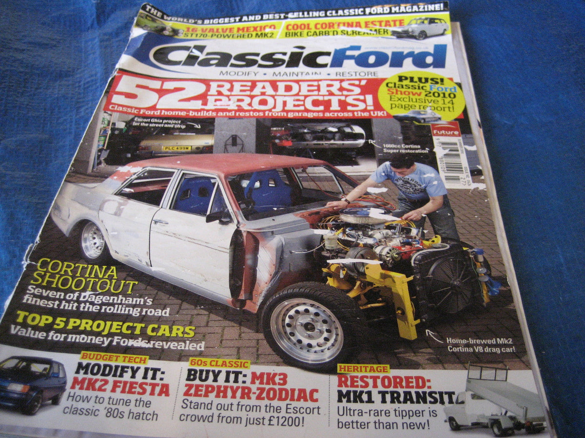 CLASSIC FORD MAGAZINE SUMMER 2010 CORTINA DYNO 52 READERS PROJECTS TRANSIT MK1