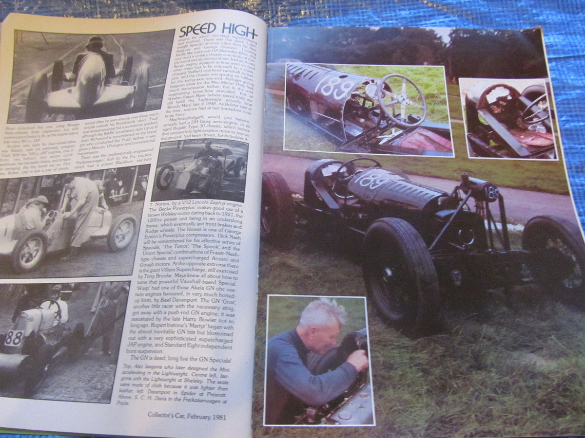 1981 FEBUARY COLLECTORS CAR MAGAZINE / AC ACE AUSTIN 7 SUNBEAM TIGER MUSEUM #bk1