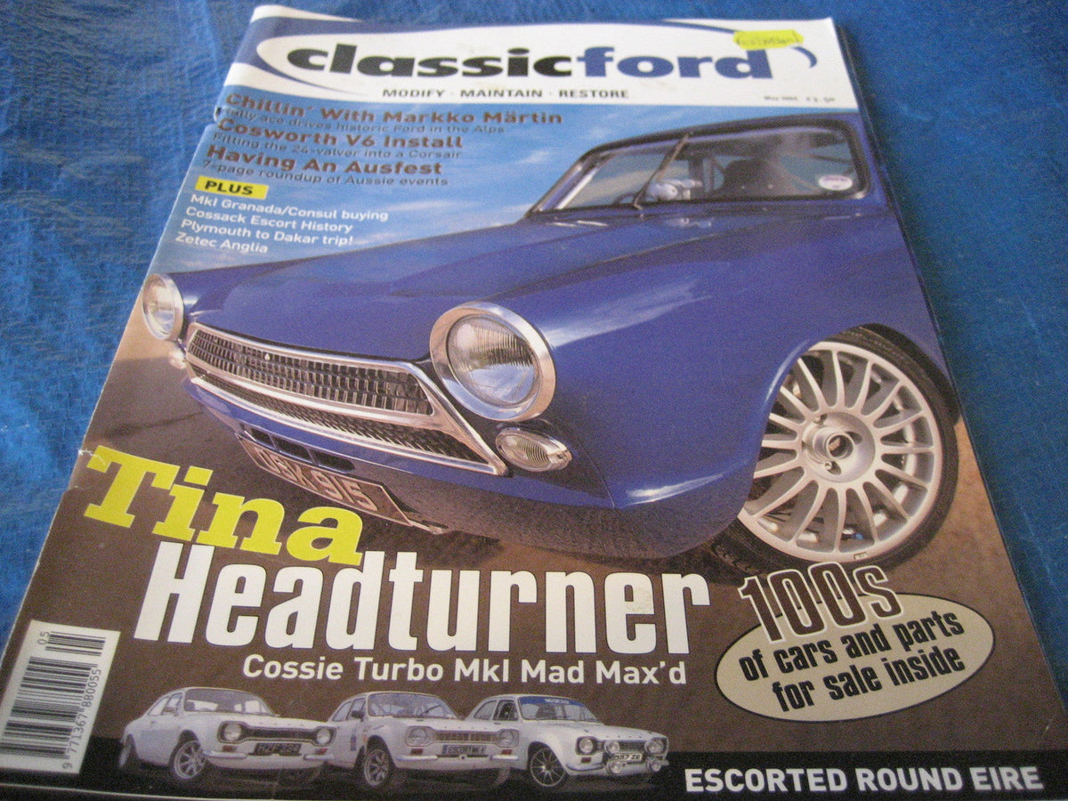 CLASSIC FORD MAGAZINE MAY 2004 GRANADA GUIDE DAKAR MARATHON BENT RS BUBBLE ARCH