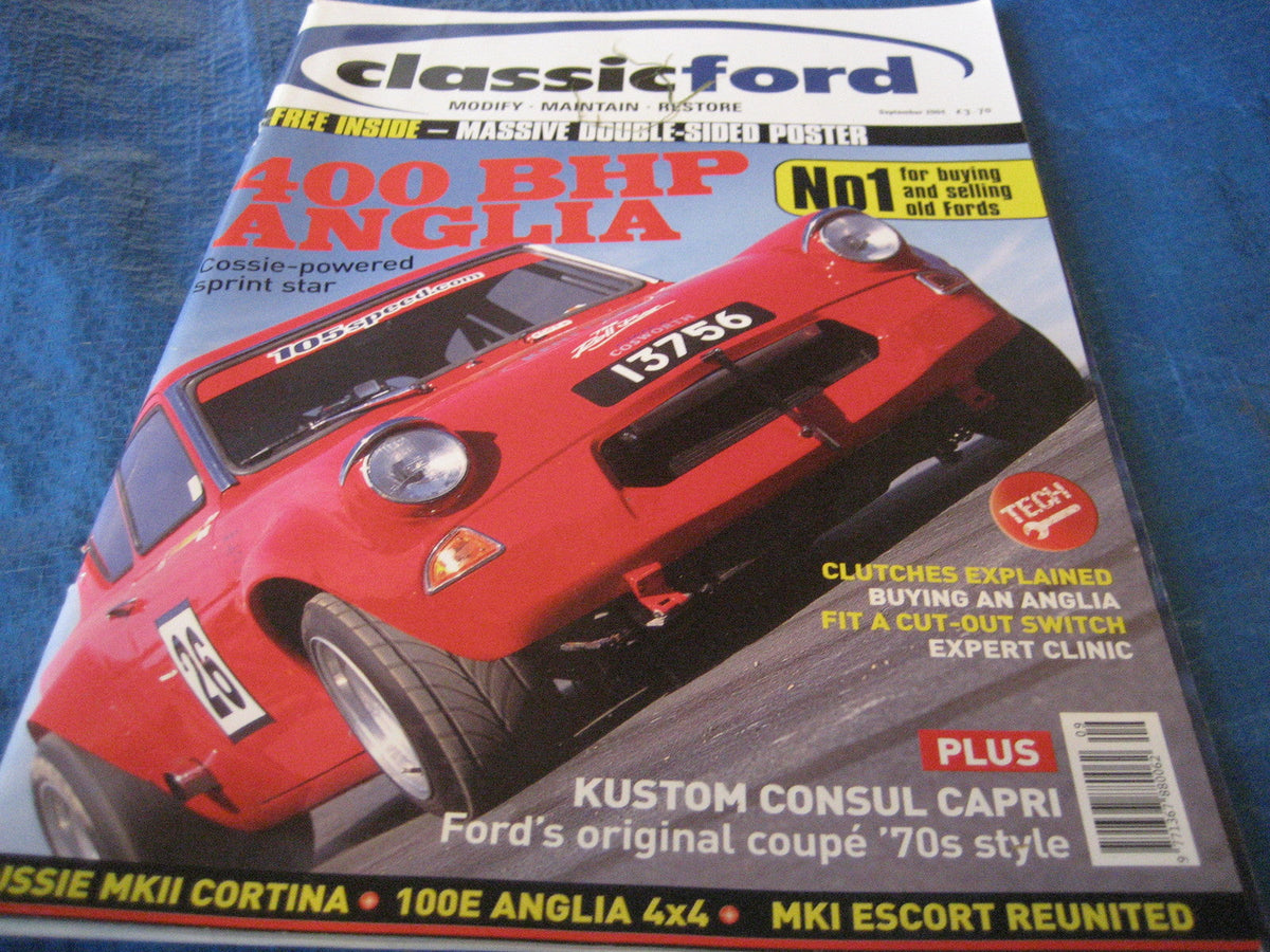 CLASSIC FORD MAGAZINE SEPT 2004 ANGLIA ESCORT 4X4 CREATIONS RARE OLD CARS XR RS