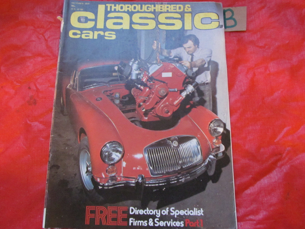 THOROUGHBRED & CLASSIC MAGAZINE October 1979 JOWETT R4-SHEFFIELD SIMPLEX-ZOLDER