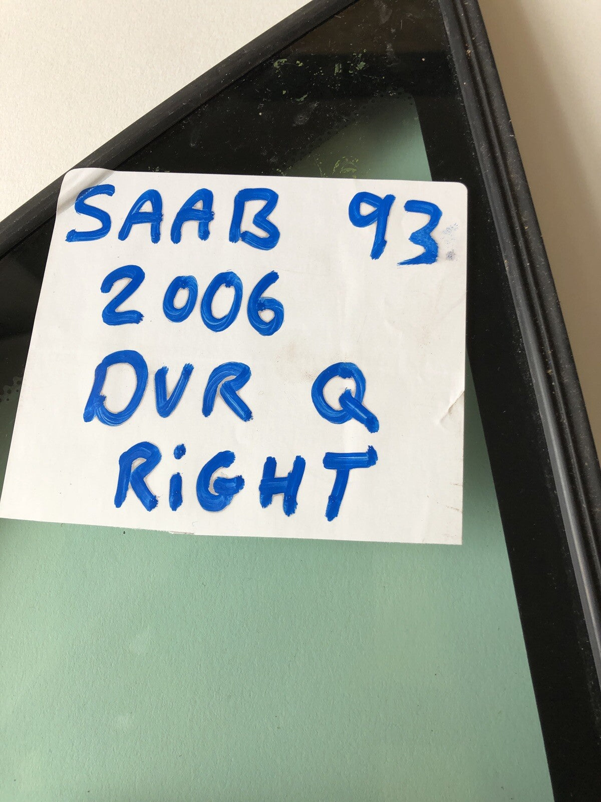 Saab 93 2006 Right Rear Quarter Glass Window