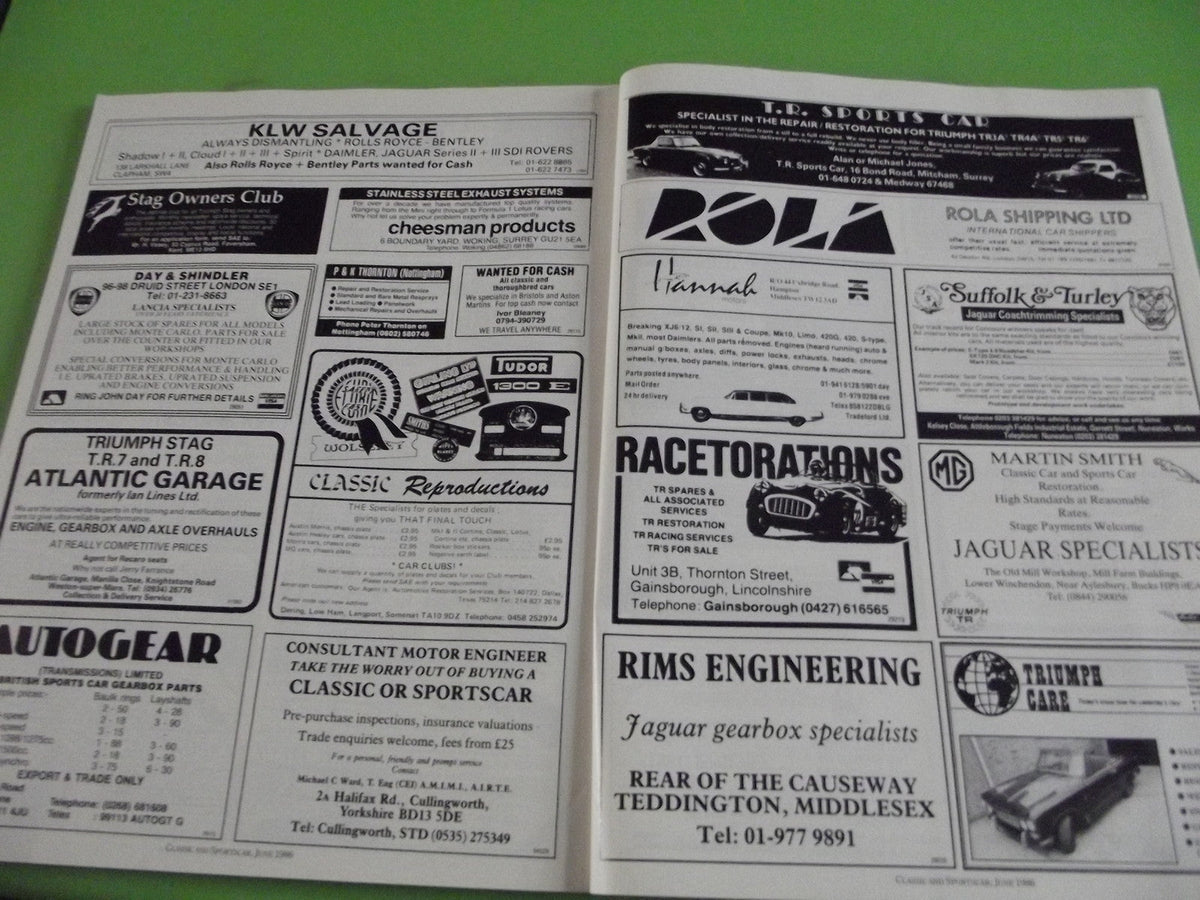 CLASSIC AND SPORTSCAR MAGAZINE JUNE 1986 #c1