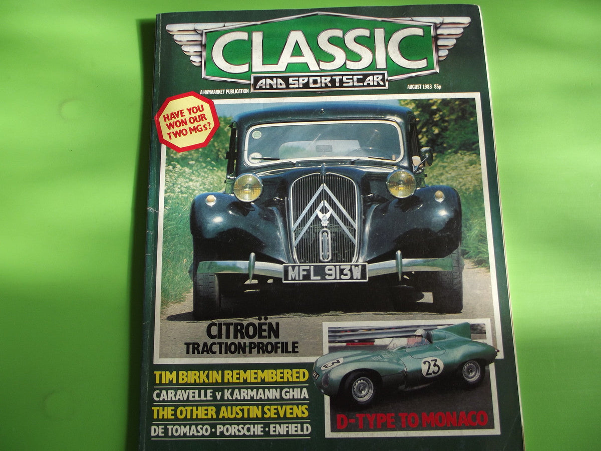 CLASSIC AND SPORTSCAR MAGAZINE AUGUST 1983 #c1