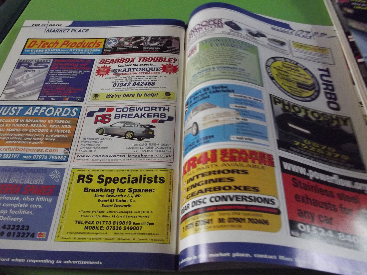 FAST FORD MAGAZINE SEPTEMBER 2002 #C5 RS ESCORT BODYKIT