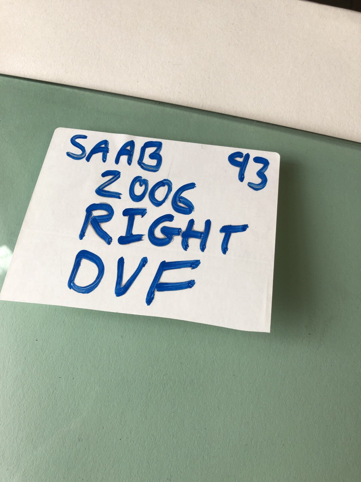 Saab 93 2006 Right Front Window Glass
