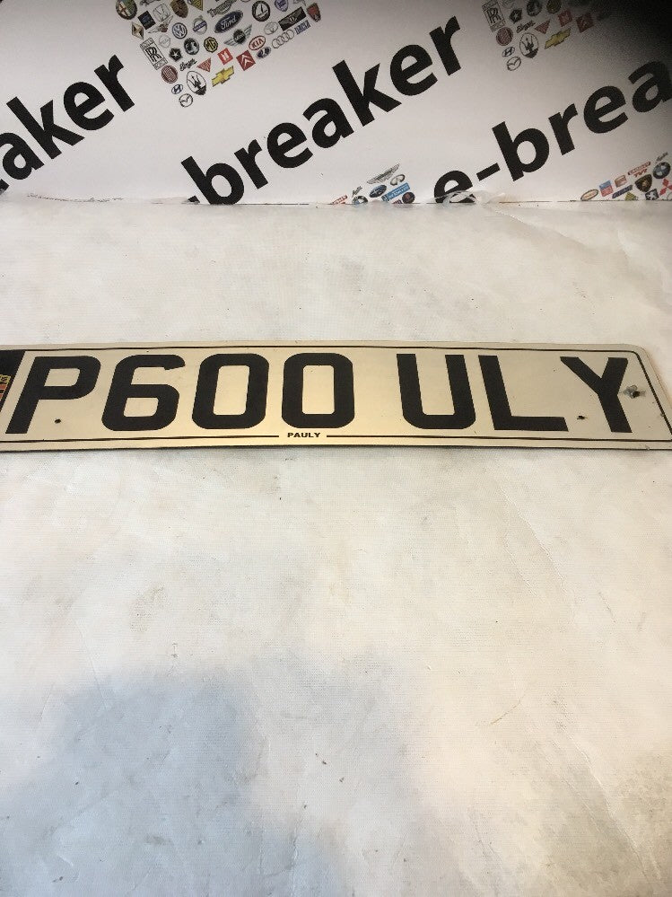 Paul Pauly P600ULY Private Number Registration Plate Number