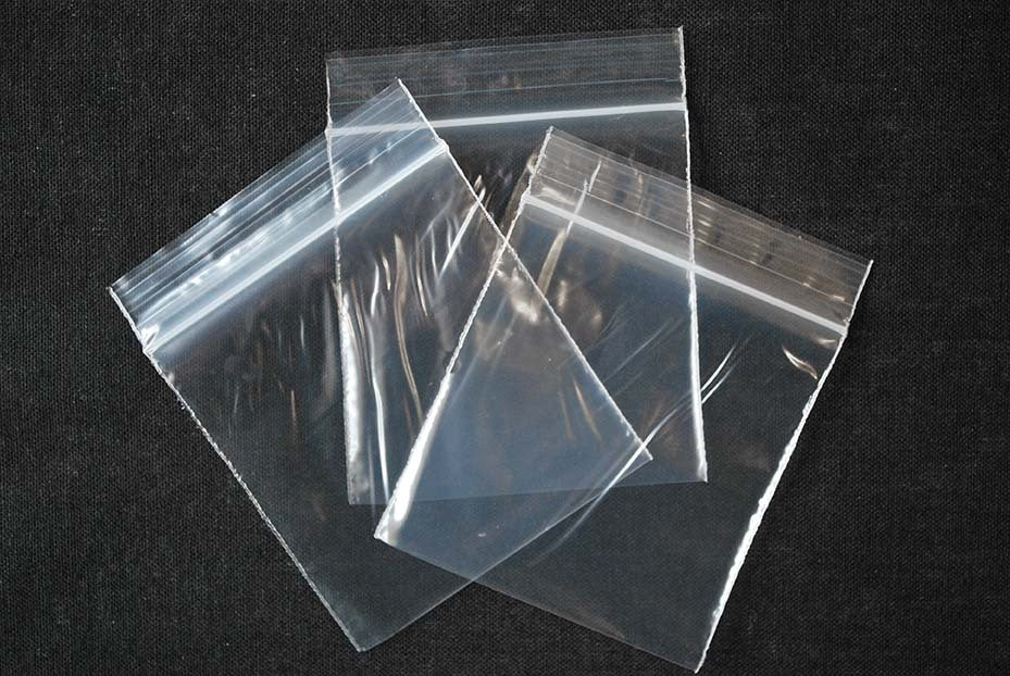 Click Seal self Grip Bags Clear Plain Self Resealable Plastic Polythene