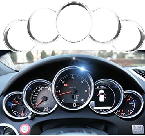 5pcs Car Dashboard Instrument Ring Cover Trim for Porsche 911 991 2011-2015