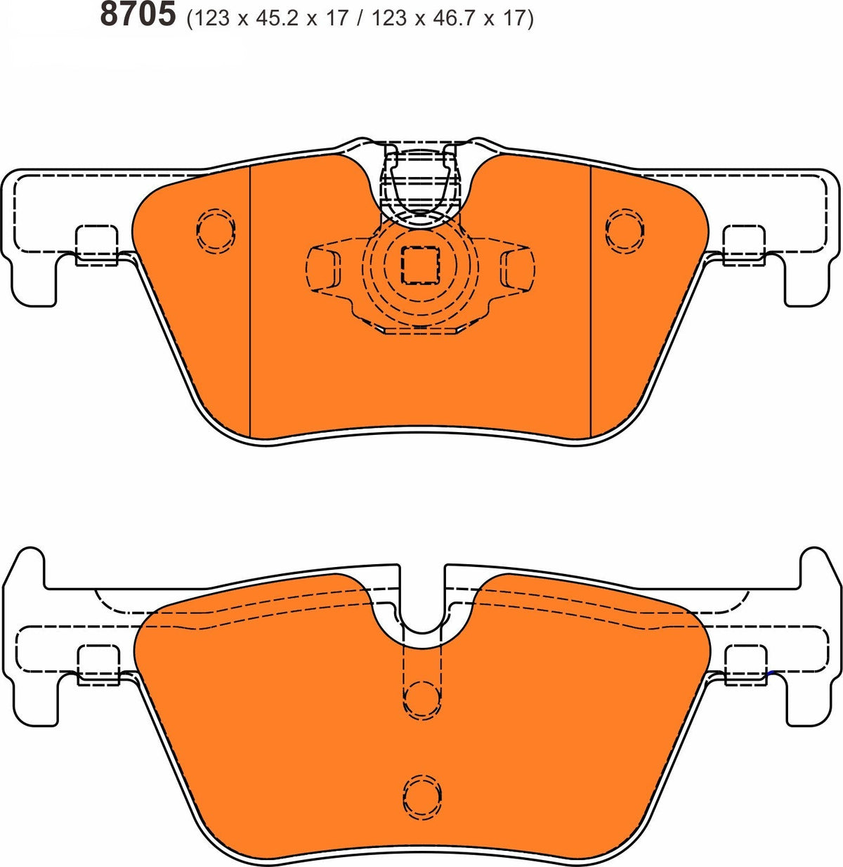 BMW F20/F21 114/116/118 BMW BRSCC Supercup Rear Performance Brake Pads 8705