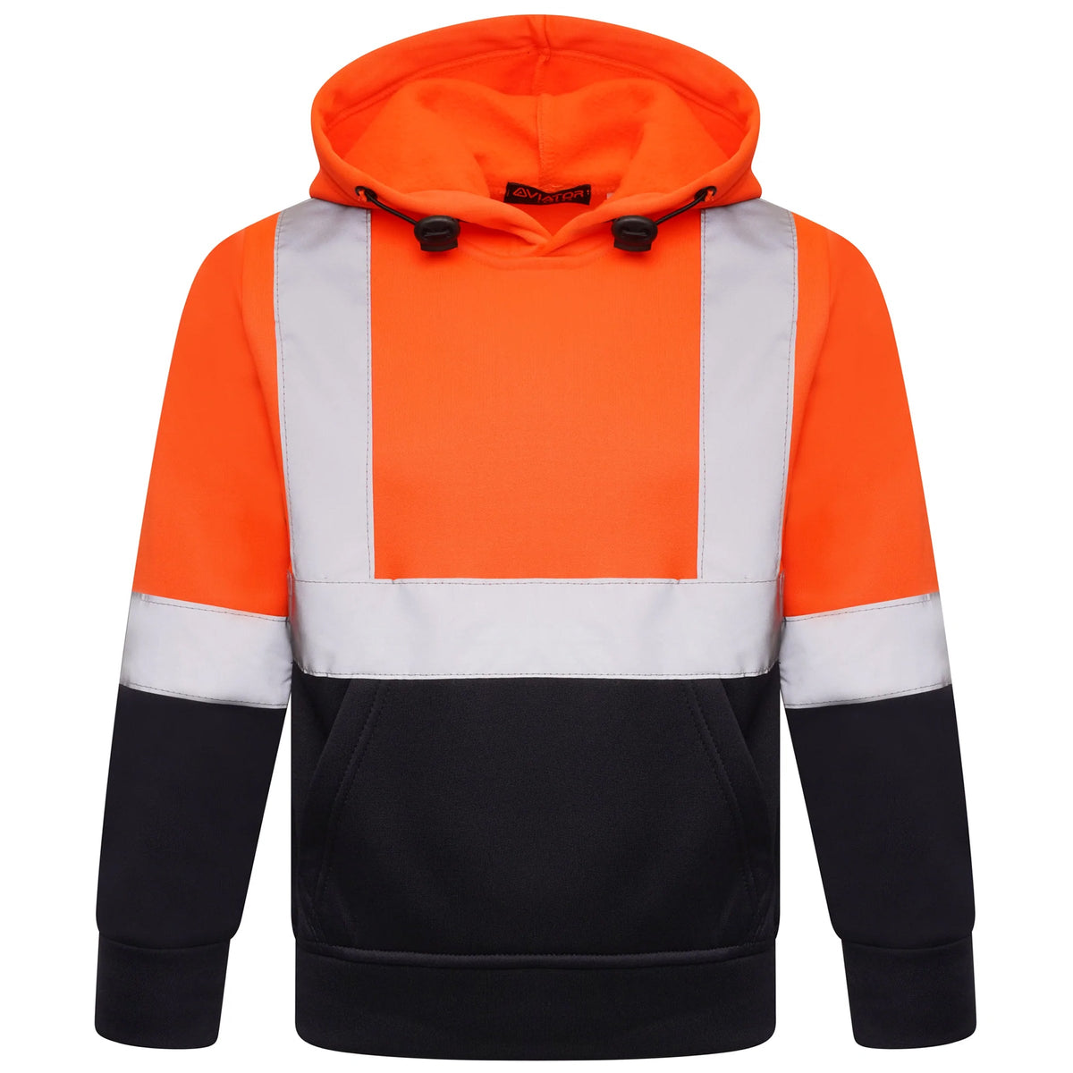 Kids Unisex Hi Vis Reflective Safety Hooded Sweatshirt