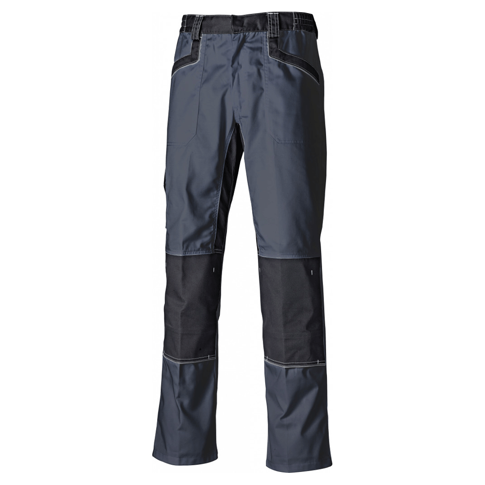 Dickies Industry 260 Elasticated Work Knee Pad Trouser Grey/Black, 34" Waist 34" Leg