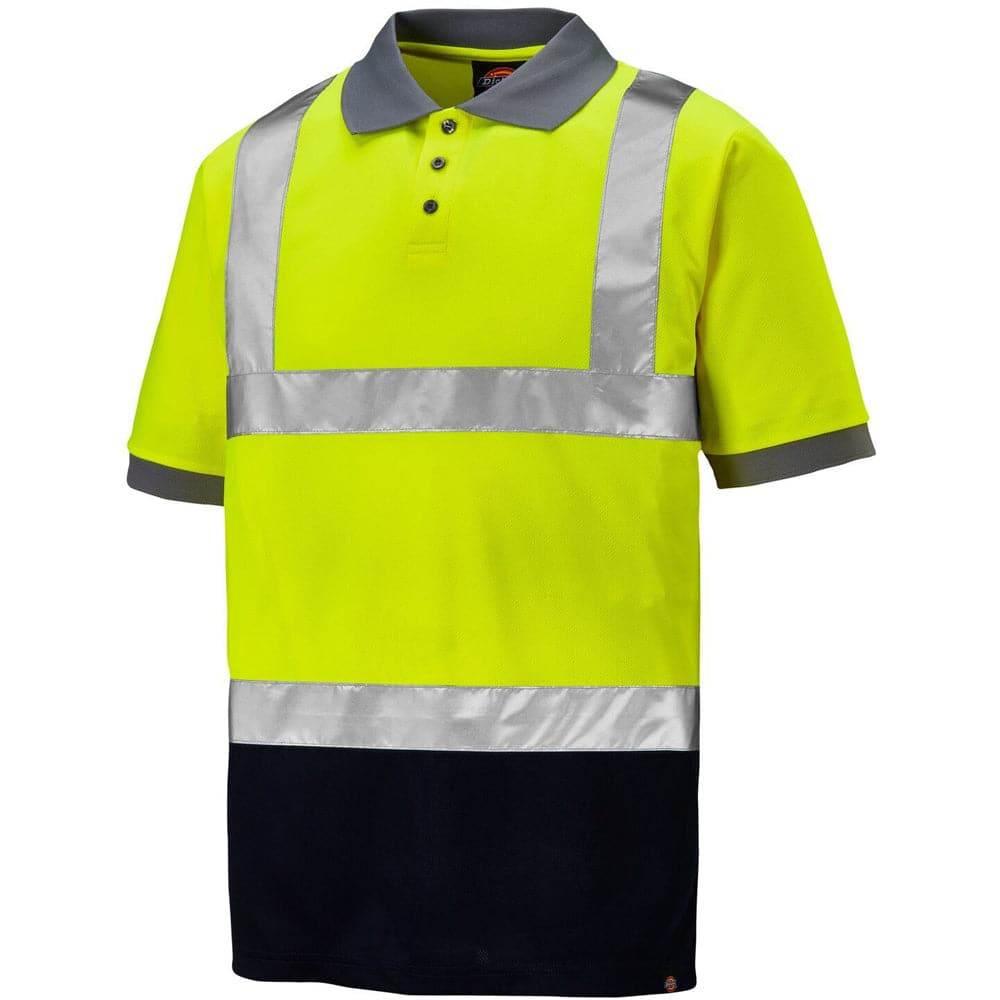 Dickies Two Tone Hi Vis Taped Work Polo Shirt SA22076