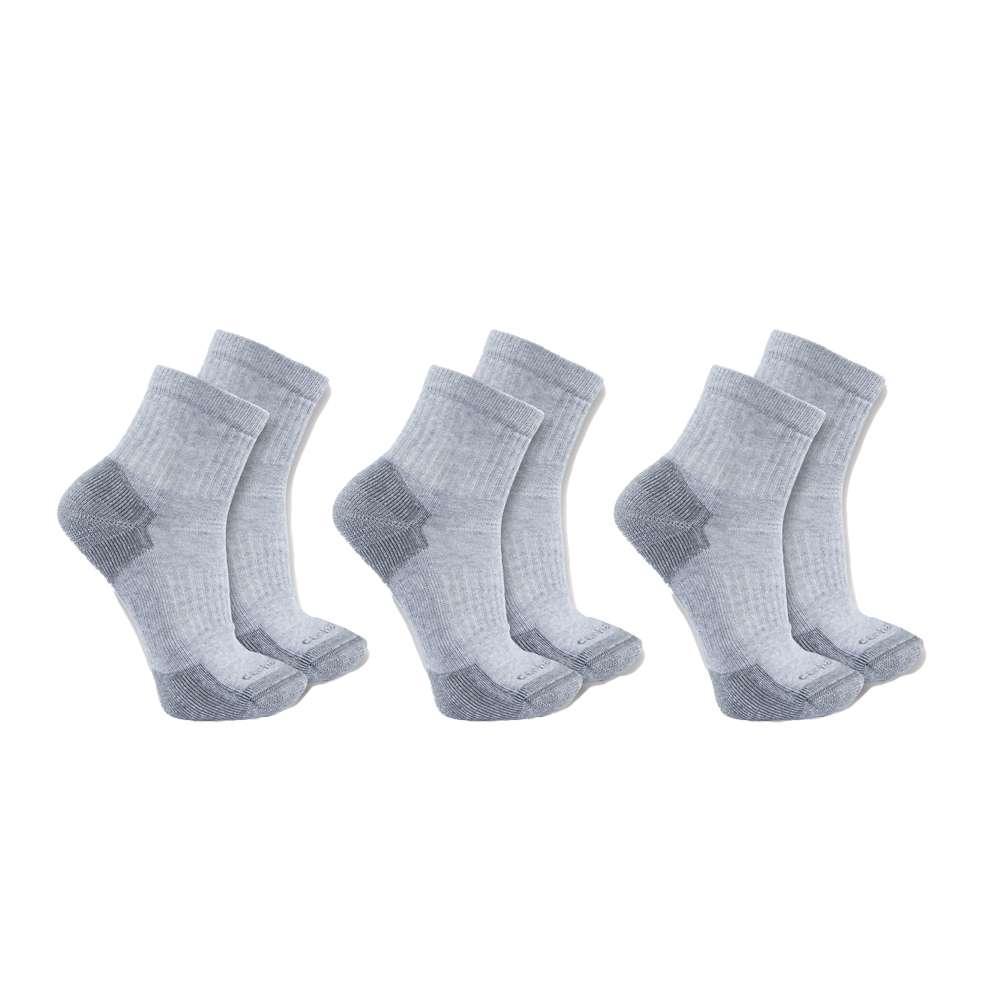 Carhartt SQ6103M Midweight Cotton Blend Quarter Sock 3 Pack