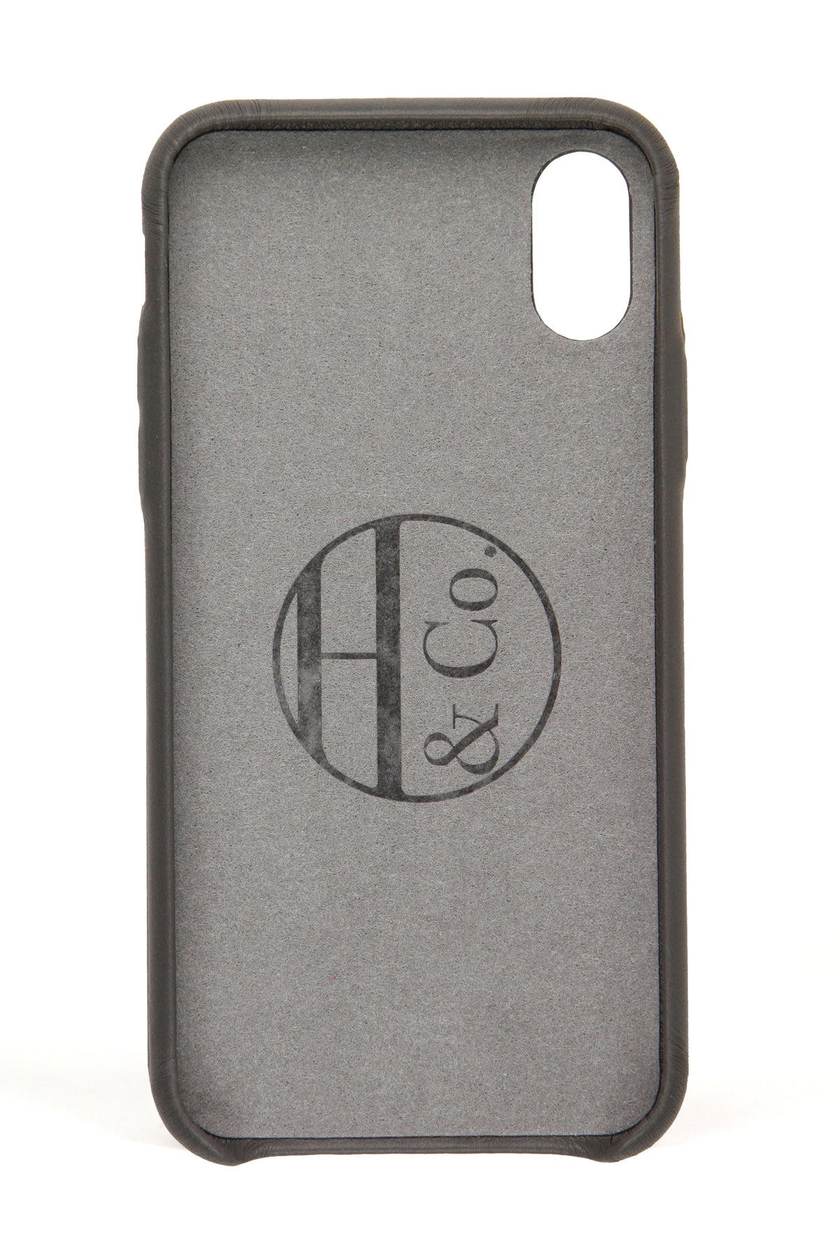 iPhone X Case, Grey Leather