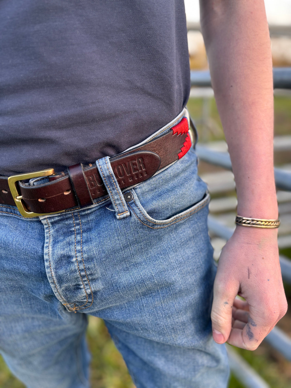 Polo Belt Red & White