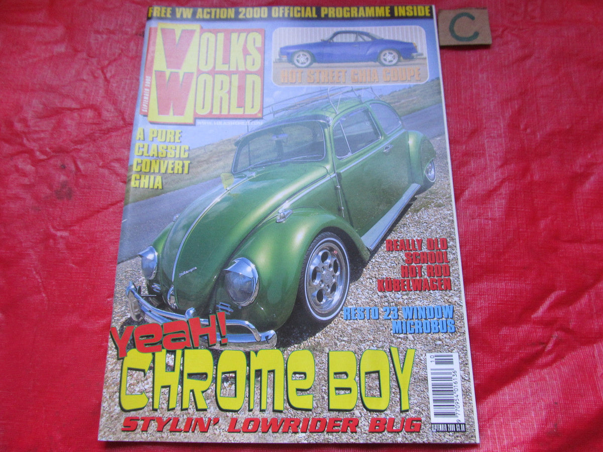 VOLKS WORLD VW MAGAZINE September 2000 GHIA COUPE-KUBELWAGEN-23 WINDOW MICROBUS