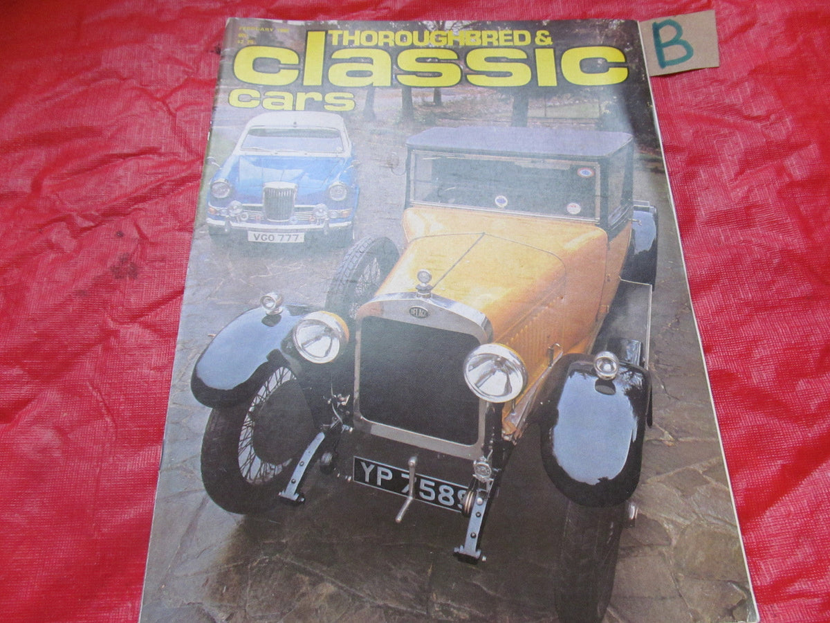 THOROUGHBRED & CLASSIC MAGAZINE Febuary 1980 DELAGE-JOWETT-TEST LOTUS 16-AUCTION