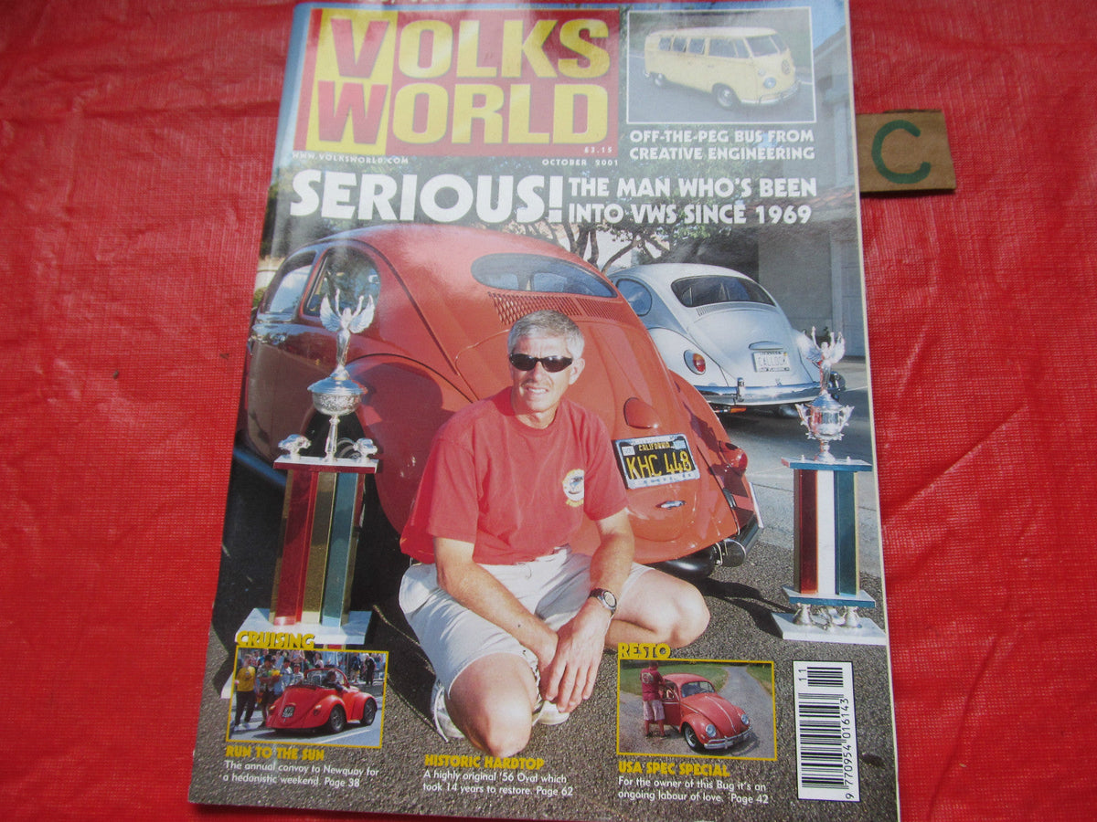 VOLKS WORLD VW MAGAZINE October 2001 USA RESTO-OFF THE PEG BUS-T3 SQUAREBACK-BUG