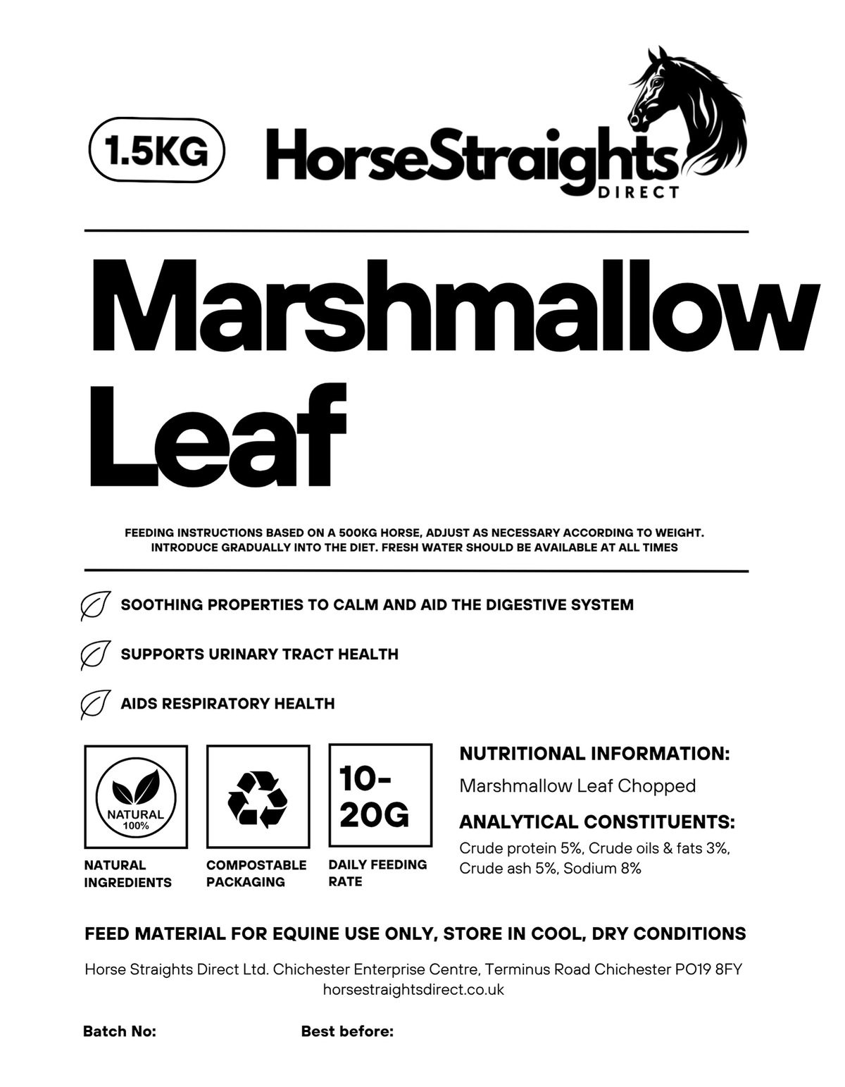 Marshmallow Leaf Chopped