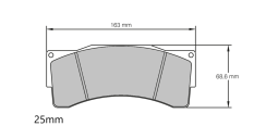 BMW Z4 GT3 Front Performance Brake Pads 8795 25mm
