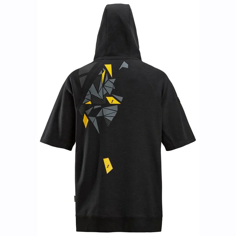 Snickers 2850 Logo Short Sleeve Hoodie Sweatshirt