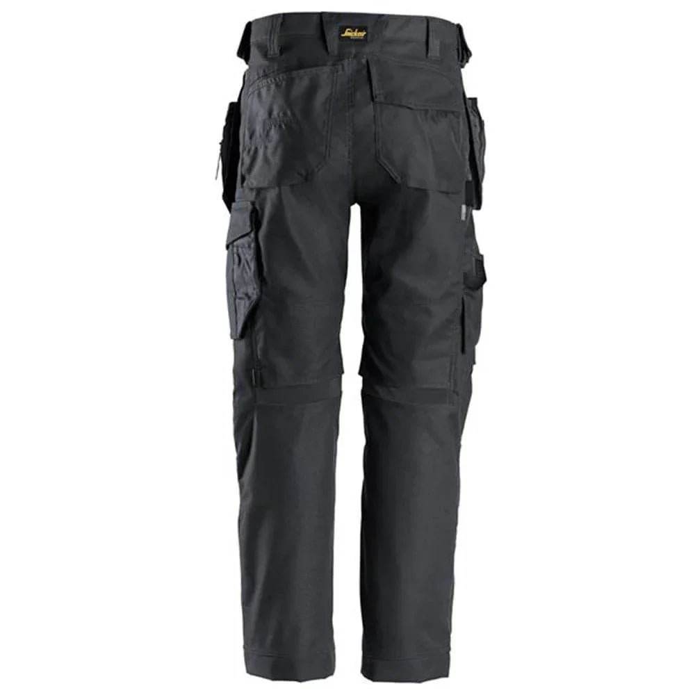 Snickers 6224 AllroundWork, Canvas+ Stretch Work Trousers+ Holster Pockets Steel Grey