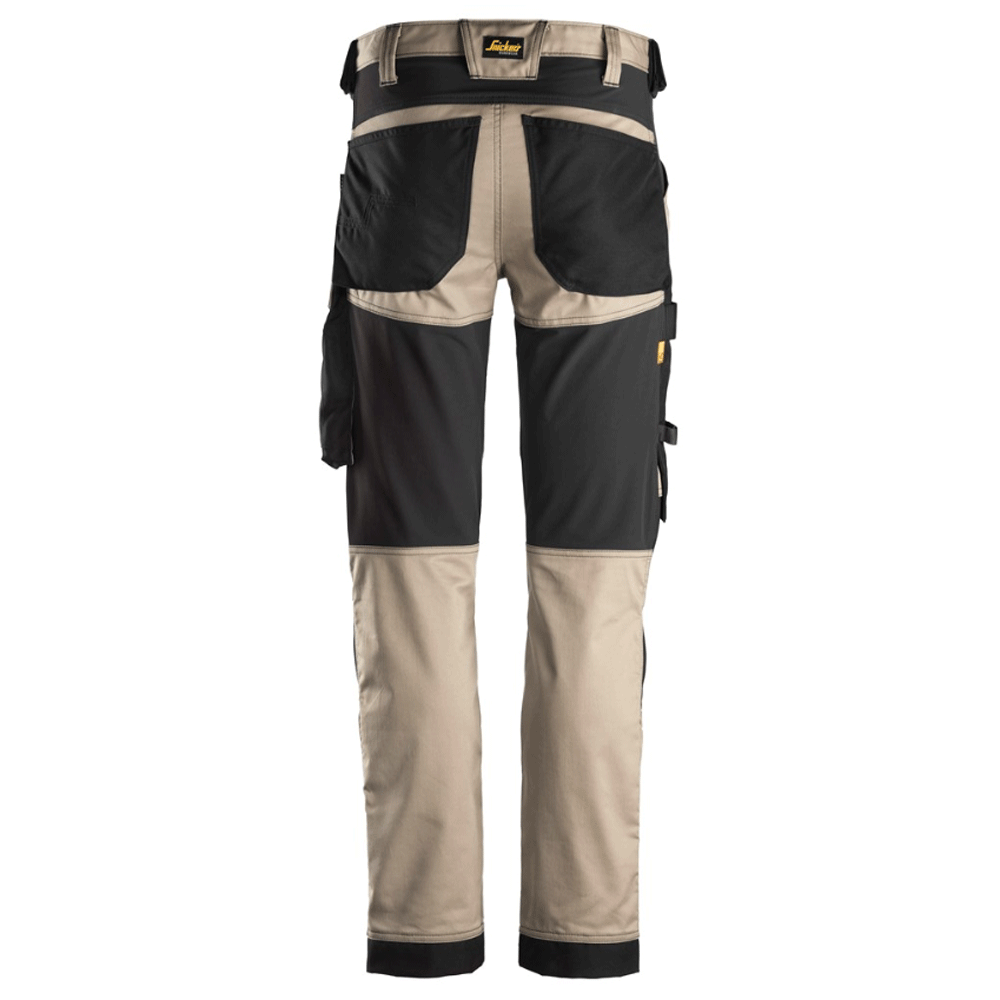 Snickers 6341 AllroundWork Stretch Kneepad Trousers Khaki/Black, 36" Waist 32" Leg-Snickers 52