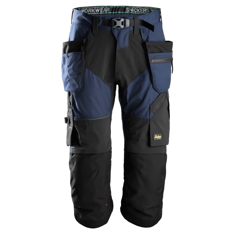 Snickers 6905 FlexiWork Holster Pocket Pirate Work Trousers Navy Blue/Black