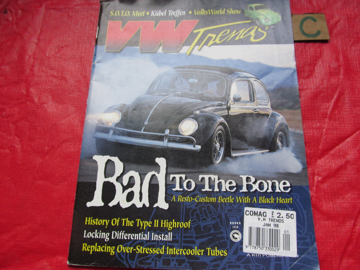 VW TRENDS MAGAZINE jan 1998 TYPE11- HIGHROOF-LOCKING DIFF-DANGEROUS PASSAT-BUGGY