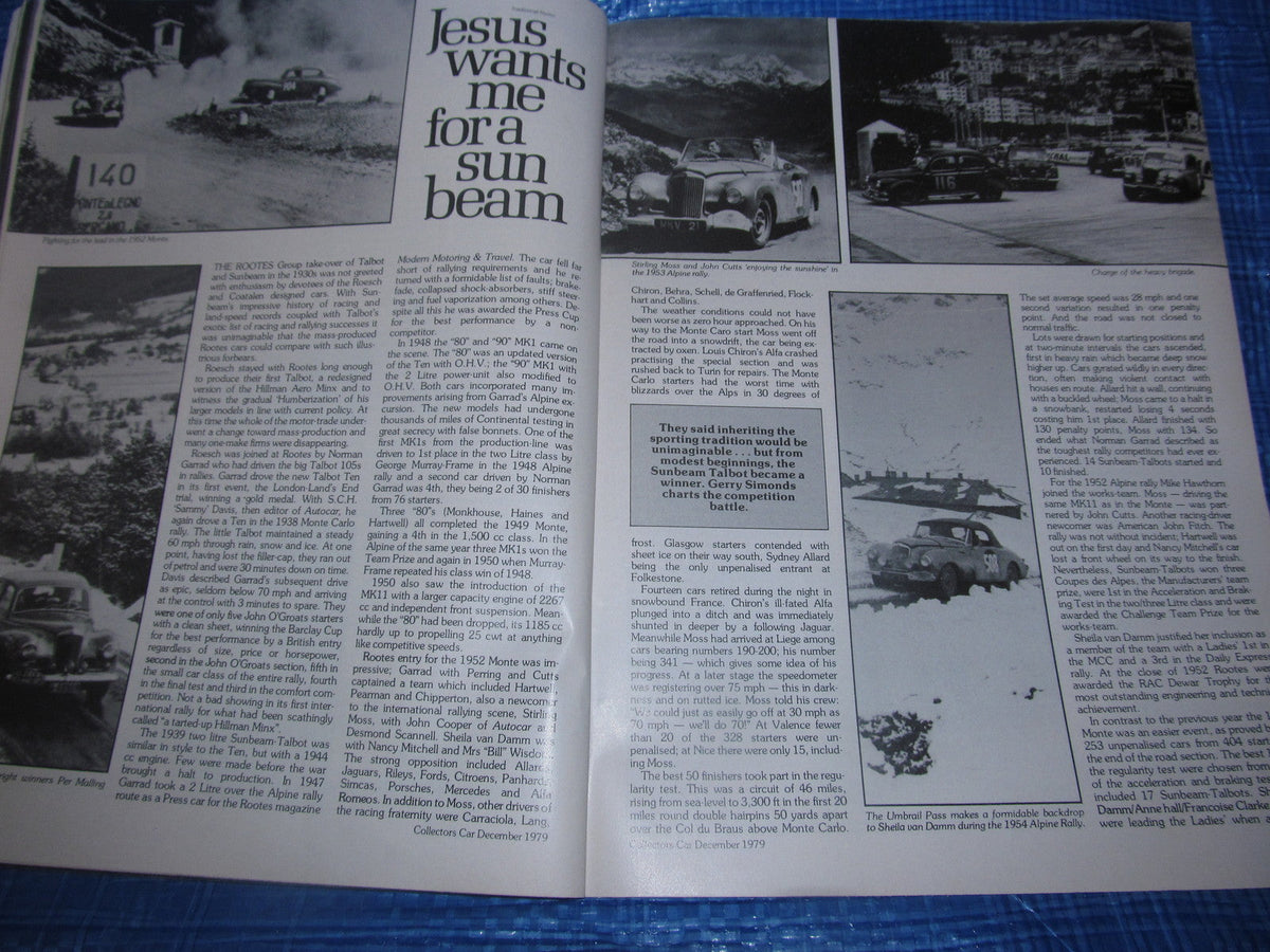 1979 DECEMBER COLLECTORS CAR MAGAZINE / E TYPE MG ALVIS #bk1