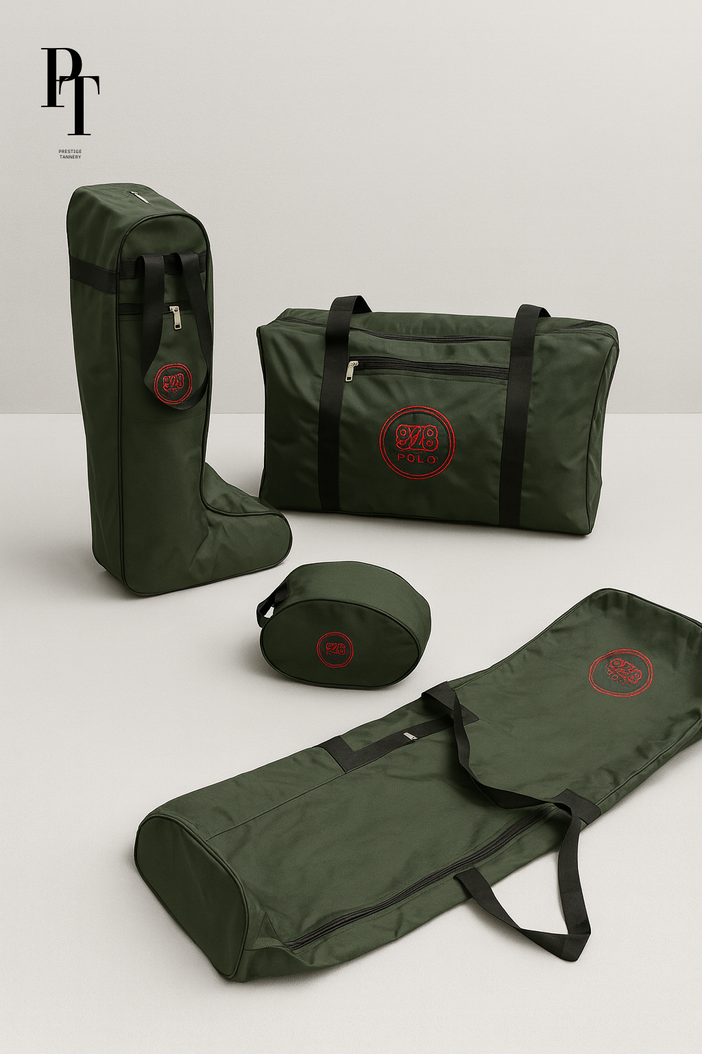 Prestige Tannery Complete Polo Bag Set – Fabric Edition (4-Piece)