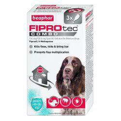 Beaphar FIPROtec COMBO Spot On for Medium Dogs 3 Months - Case of 6