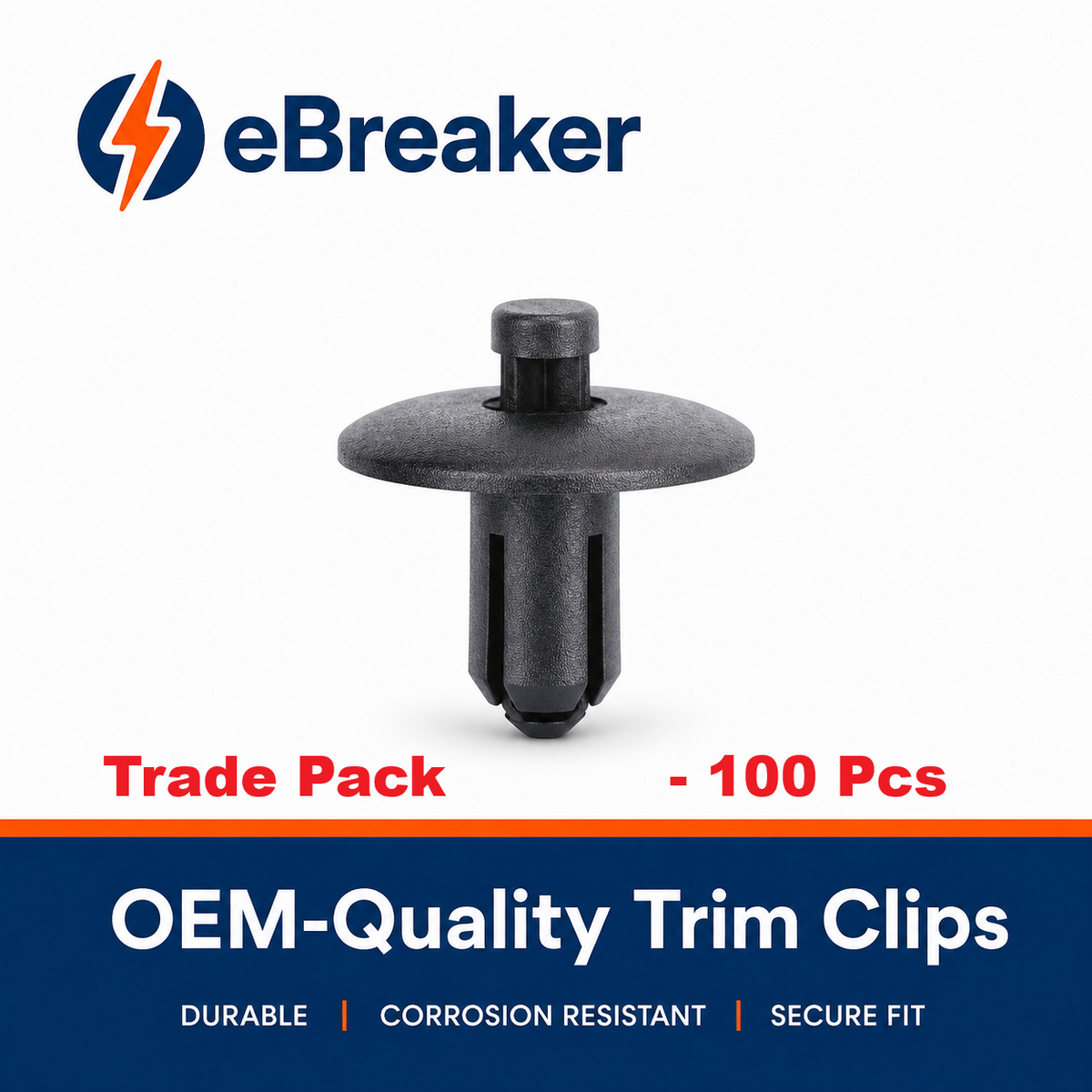 Audi Push Fit Rivet Trim Clip 6mm Black - 4D0807300