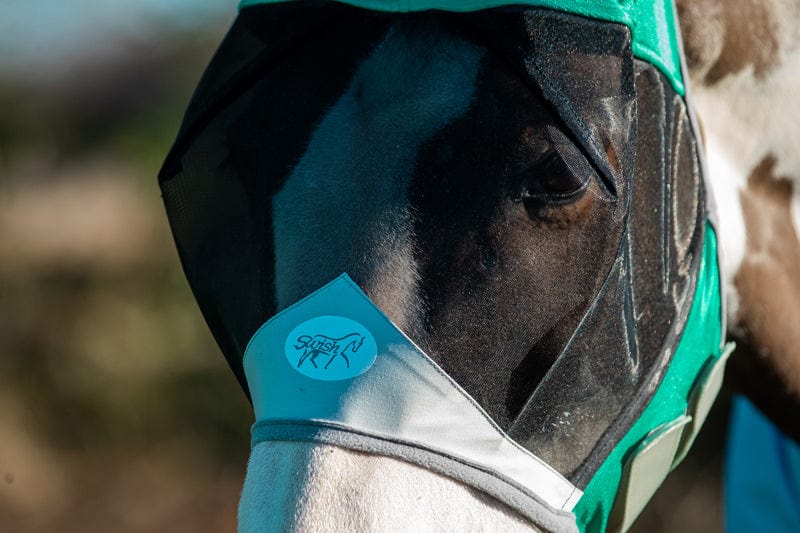 Horse Fly Mask - Green