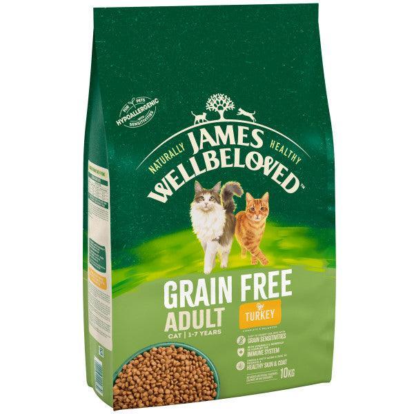 James Wellbeloved Adult Grain Free Turkey Dry Cat Food 10kg