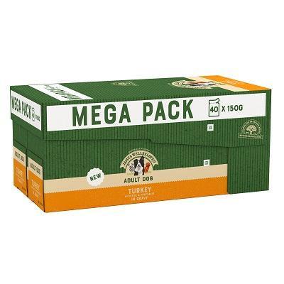 James Wellbeloved Adult Turkey Wet Dog Food Pouches 40 x 150g