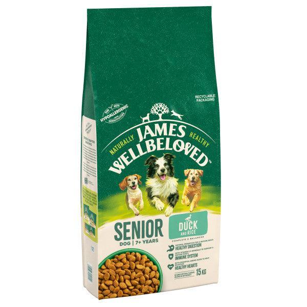 James Wellbeloved Senior Duck & Rice Dry Dog Food 15kg