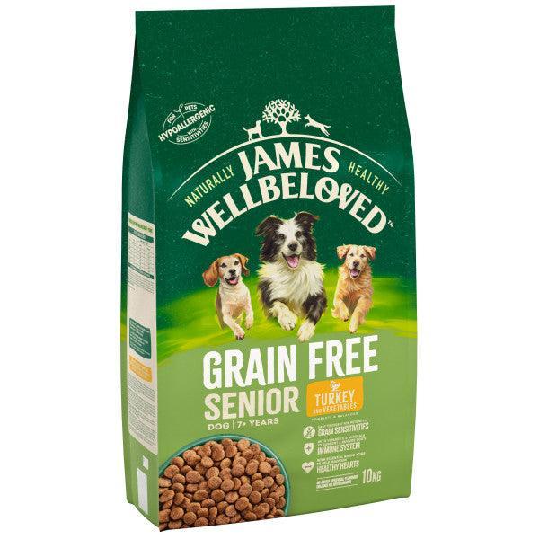 James Wellbeloved Senior Grain Free Turkey & Vegetable Dry Dog Food 10kg