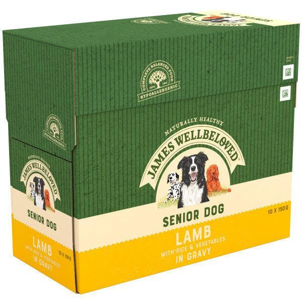 James Wellbeloved Senior Lamb in Gravy Wet Dog Food Pouches 10 x 150g