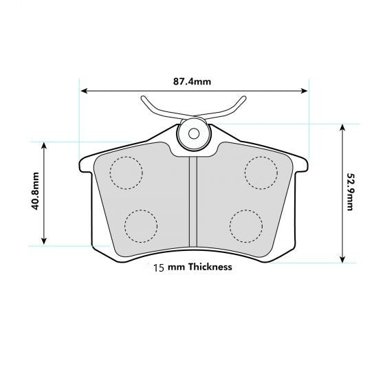 AUDI TT Quattro 1.8 20v  Rear Performance Brake Pads 0974