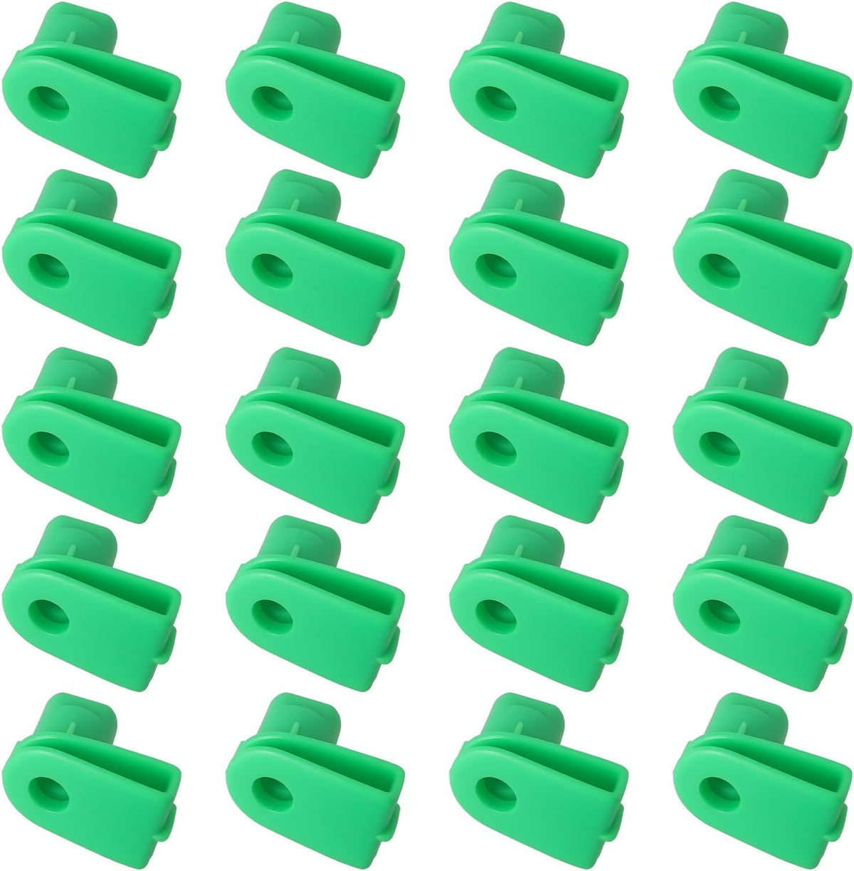 Green Plastic Spire C-Clip - Bumper & Trim Panel Fastener