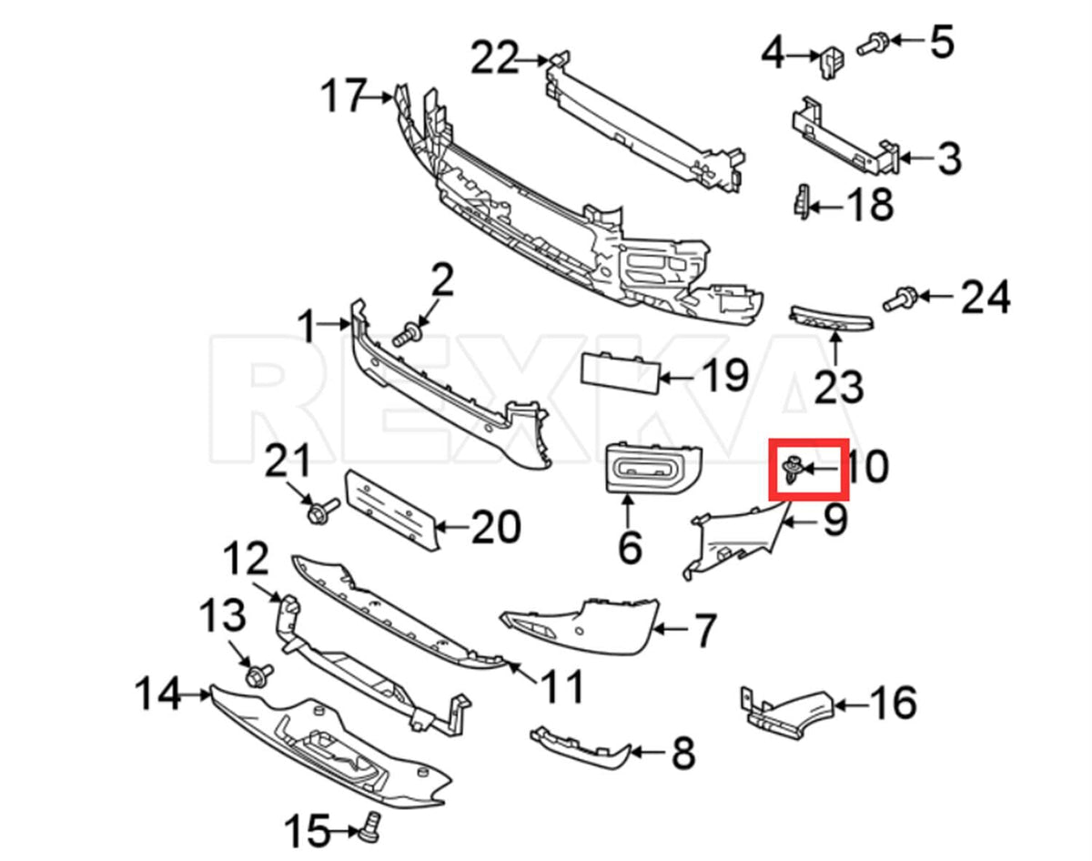 Ford Land Rover Jaguar White Snap Fit Trim Clip LR082683 T2R4839