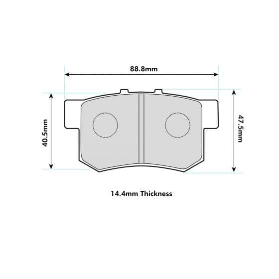 Honda Civic Ep3 Rear Performance Brake Pads 1142